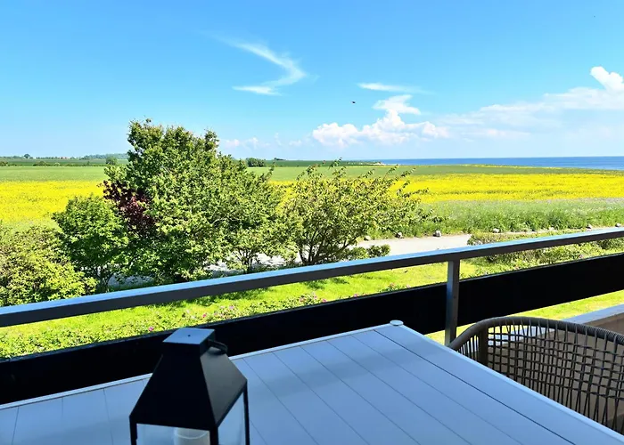 公寓 Quartier Strandblick Staberdorf - 2 Balkone Mit Meerblick 费马恩