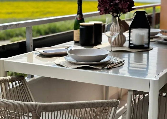 公寓 Quartier Strandblick Staberdorf - 2 Balkone Mit Meerblick 费马恩